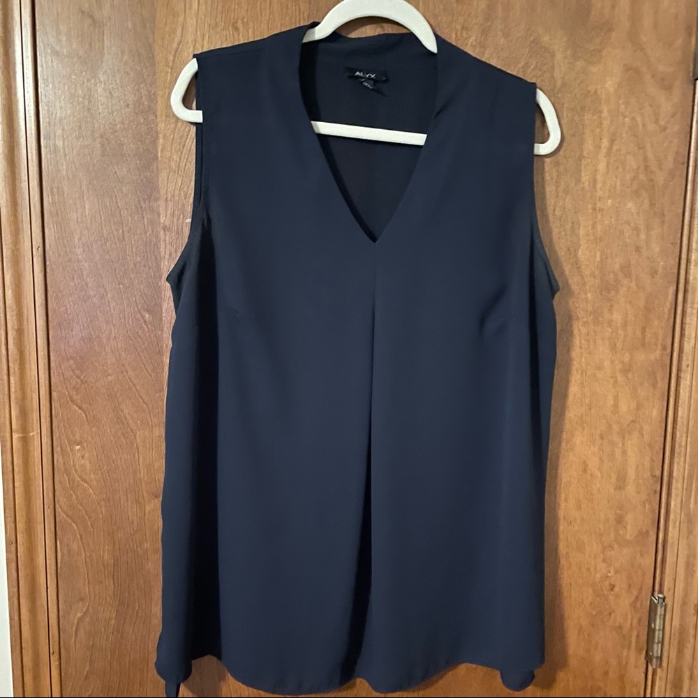 ALYX Navy Sheer V-neck Tank Top